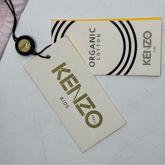 NWT KENZO Baby Girl Tiger Logo Leggings Light Pink Organic Cotton Size 3M - Picture 4 of 13
